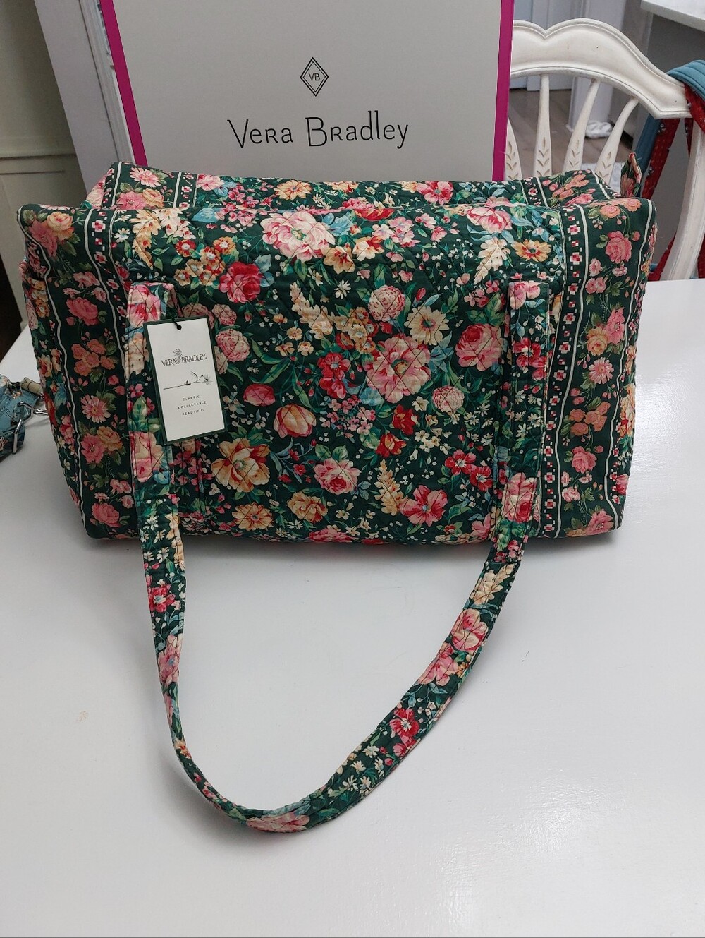 Vera Bradley Large Duffel Vintage Springtime NWT